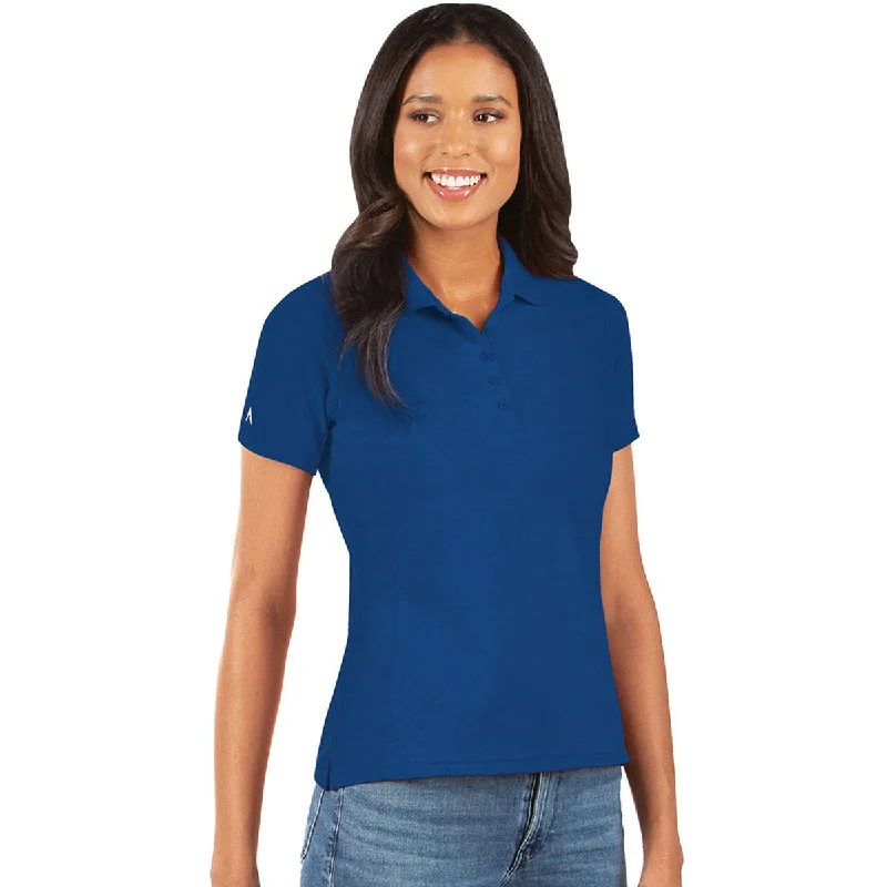 Antigua Women's Dark Royal Legacy Short Sleeve Polo Shirt