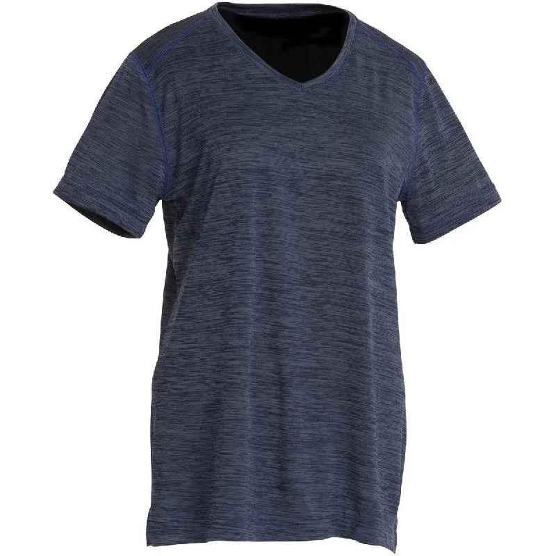 Charles River Women's Navy Space Dye Performance Tee