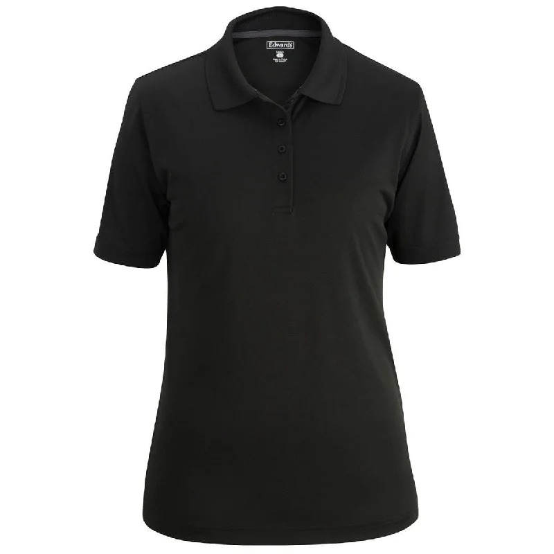 Edwards Women's Black Airgrid Snag-Proof Mesh Polo