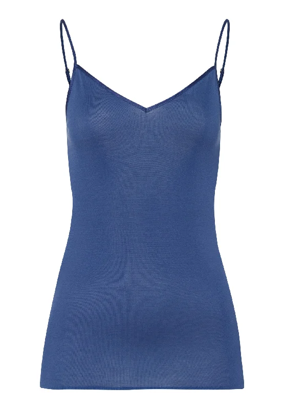 Cotton Seamless V-Neck Camisole | True Navy 71601-2604