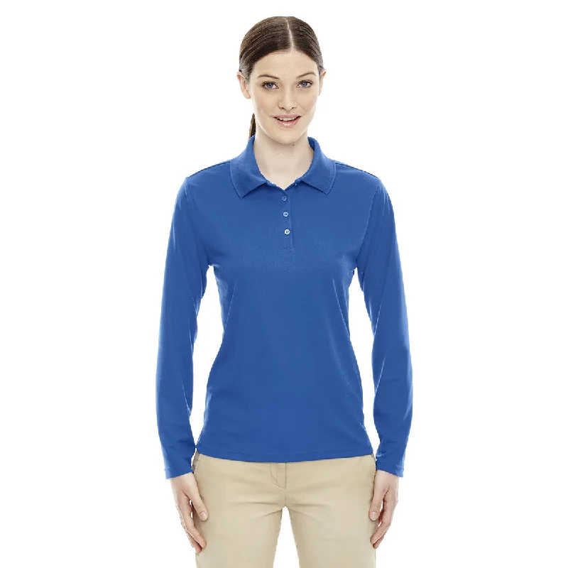 Core 365 Women's True Royal Pinnacle Performance Long-Sleeve Pique Polo