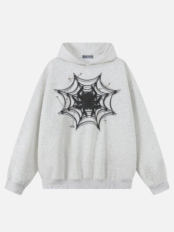 Aelfric Eden Spider Web Print Hoodie