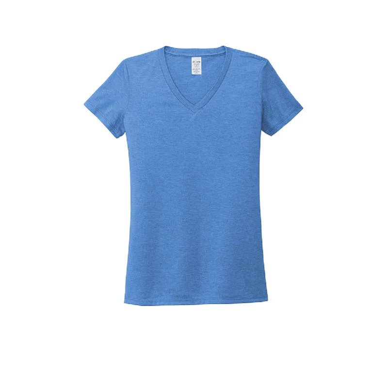 Allmade Women's Azure Blue Tri-Blend V-Neck Tee