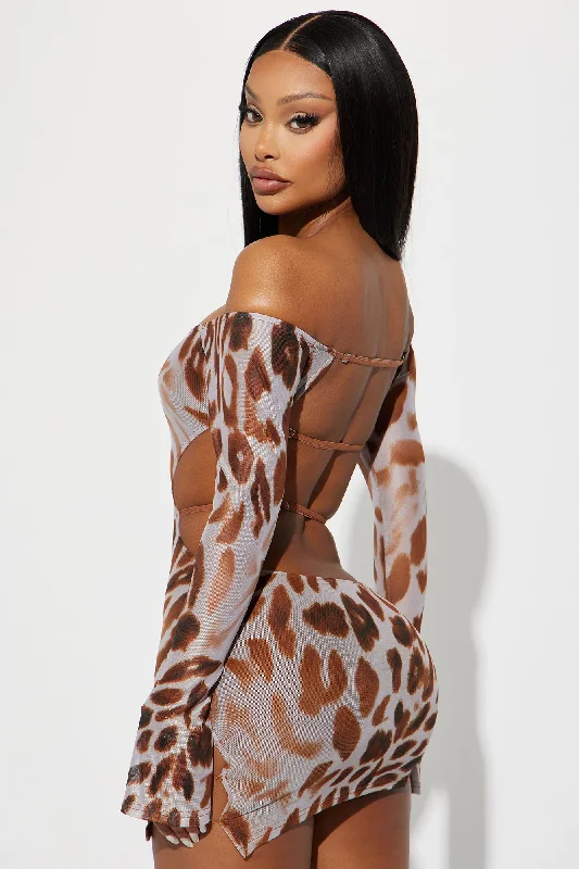 Alexia Micro Mini Dress - Brown