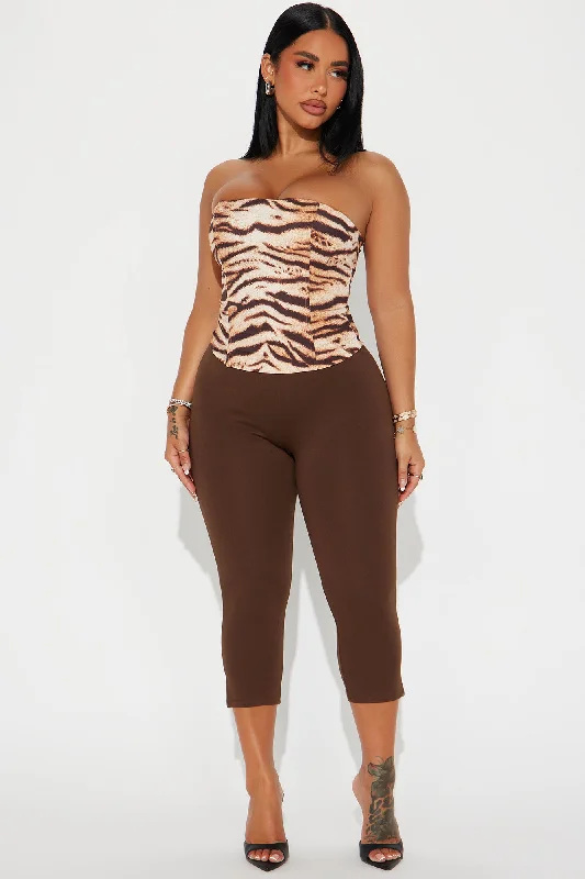 All My Potentials Capri Legging - Chocolate