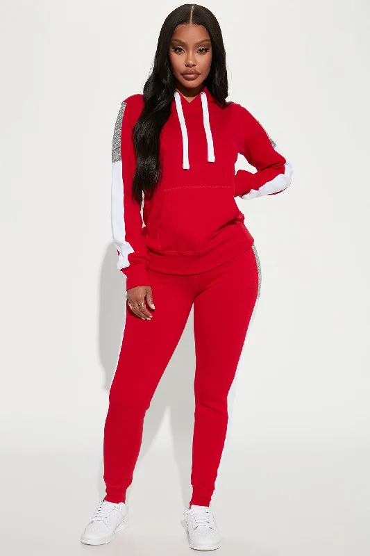 Analissa Pullover Hoodie - Red