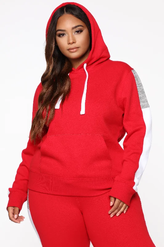 Analissa Pullover Hoodie - Red