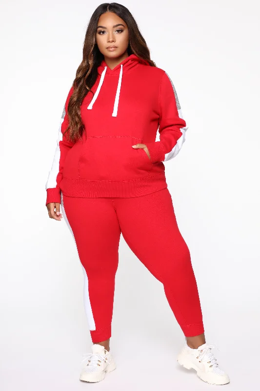 Analissa Pullover Hoodie - Red