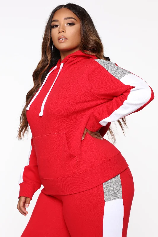 Analissa Pullover Hoodie - Red