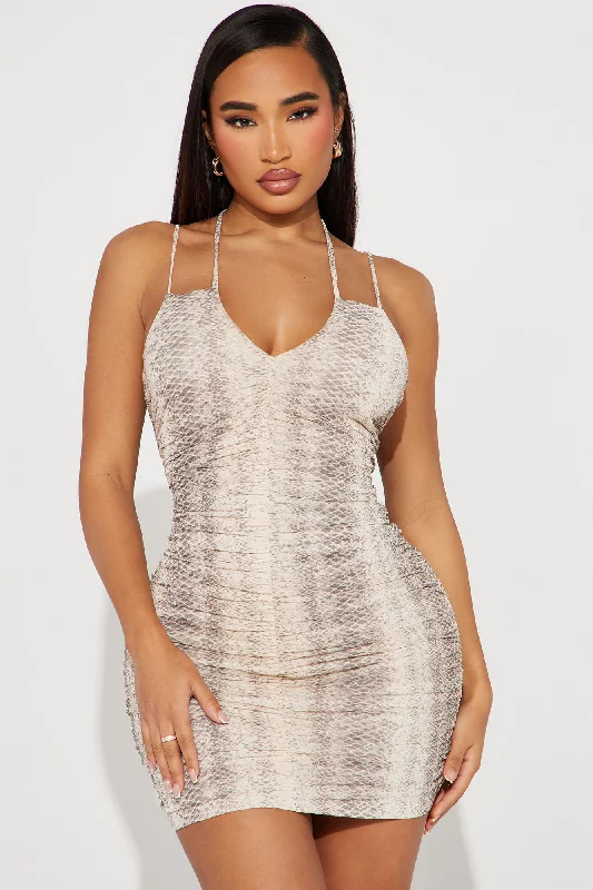 Avaline Mesh Mini Dress - Grey