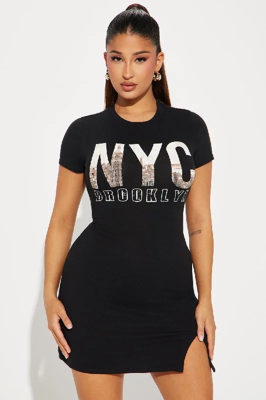 Brooklyn Baby Micro Mini Dress - Black