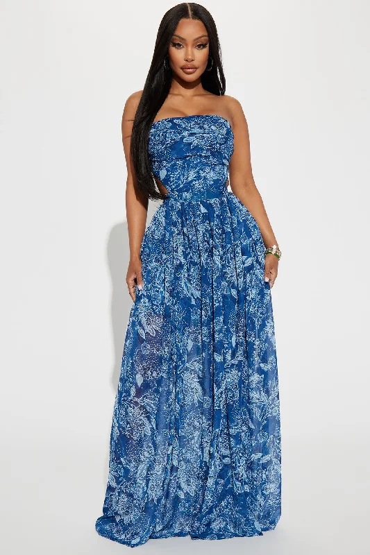 Claire Maxi Dress - Navy/combo