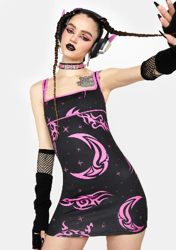 Cosmic Ink Bodycon Dress