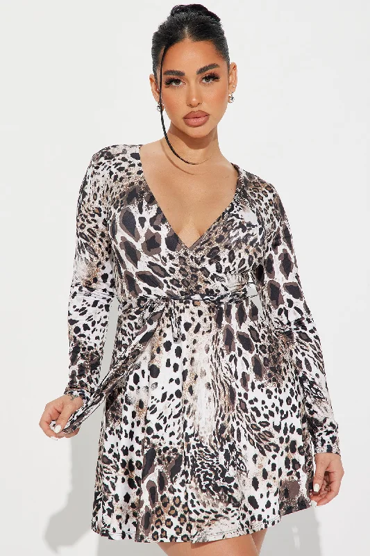 Eccentric Leopard Mini Dress - Leopard