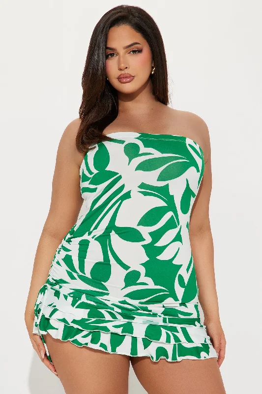 Enchanted Garden Micro Mini Dress - Green/combo