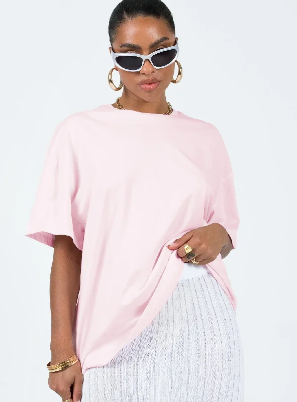 Flower Market Oversized Tee Pink