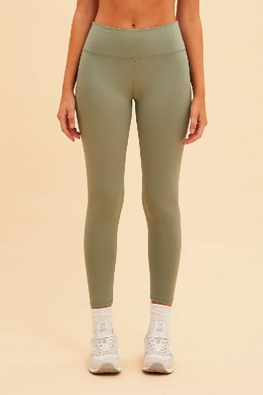 Green Sara Active Full Length Legging