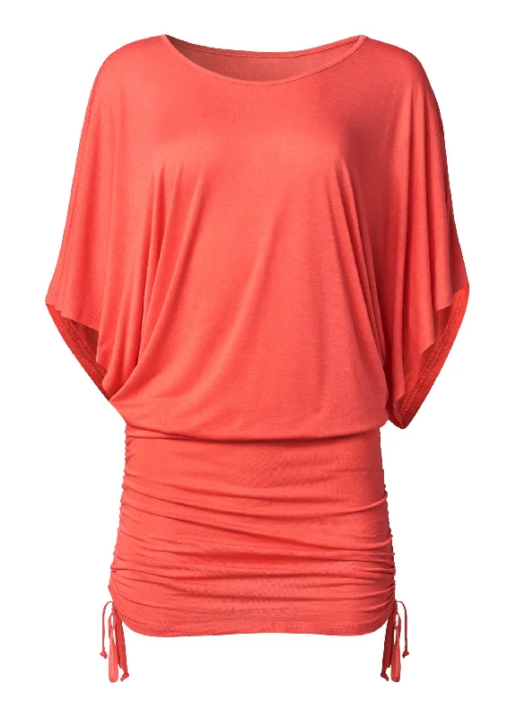 Banded convertible dress - Orange