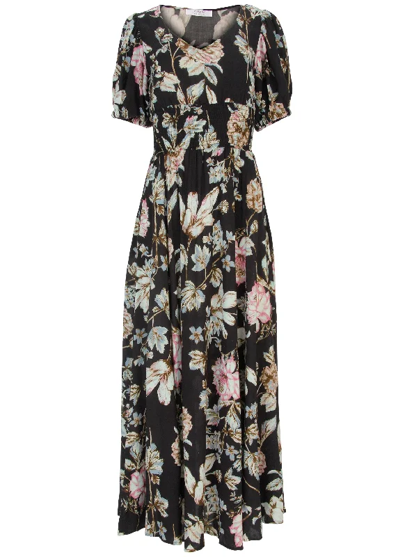 Floral maxi dress - Black Multi