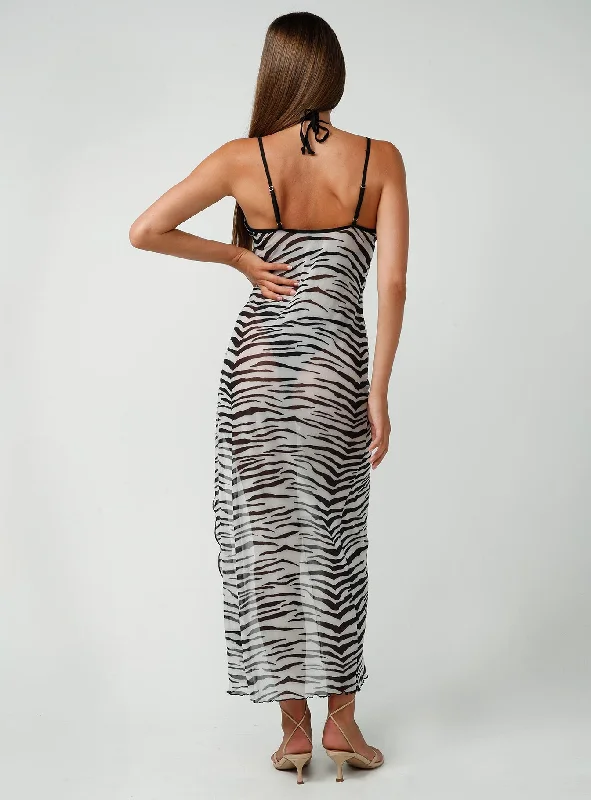 Jagger & Stone Paris Maxi Dress Black / White