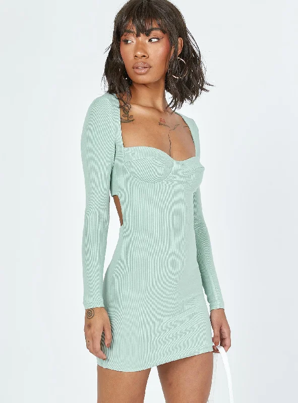 Javier Mini Dress Sage