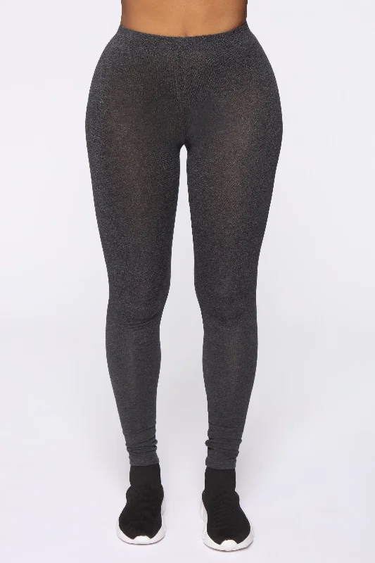 Kim Basic Legging - Charcoal