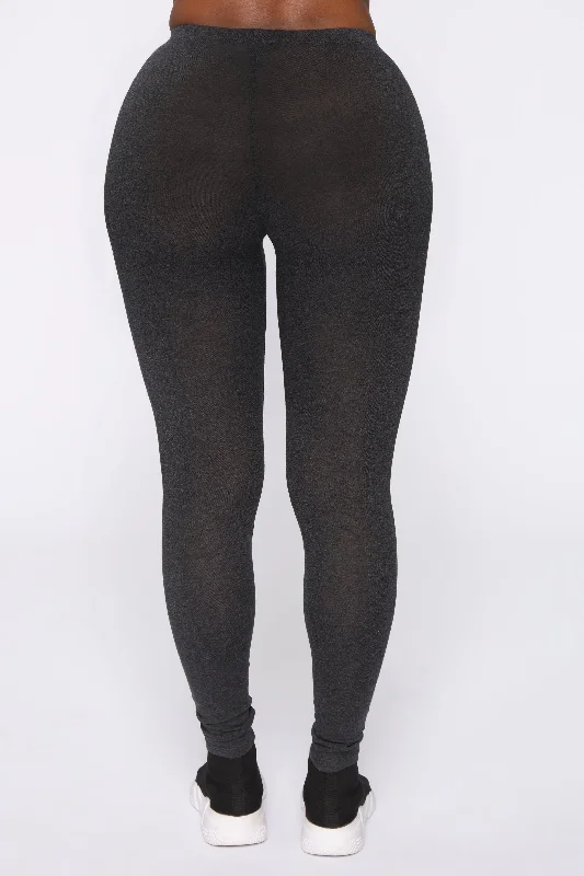 Kim Basic Legging - Charcoal