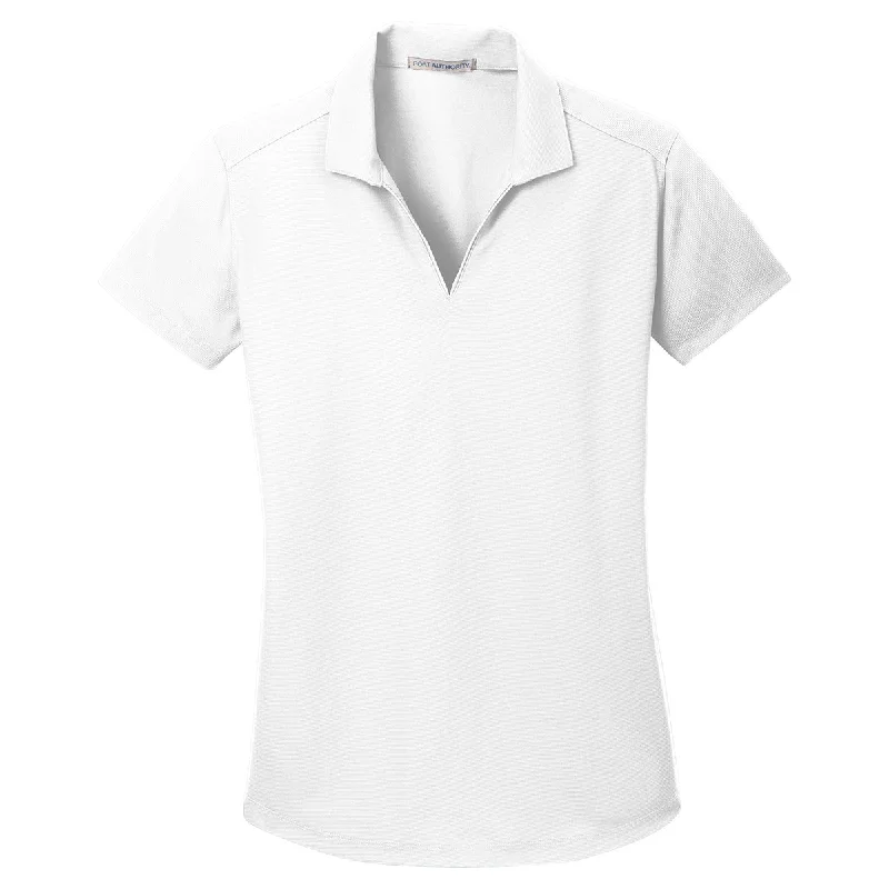 Port Authority Women's White Dry Zone Grid Polo