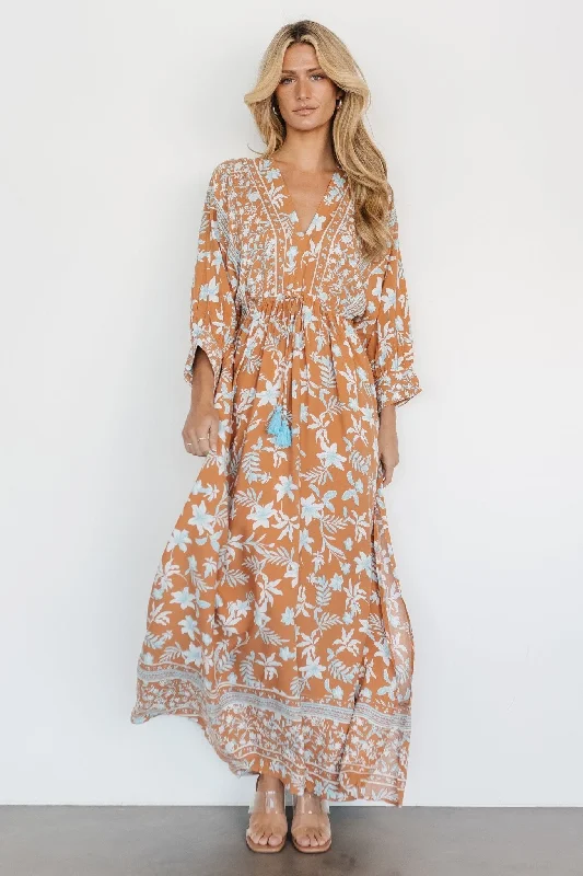 Laken Maxi Dress | Camel Multi