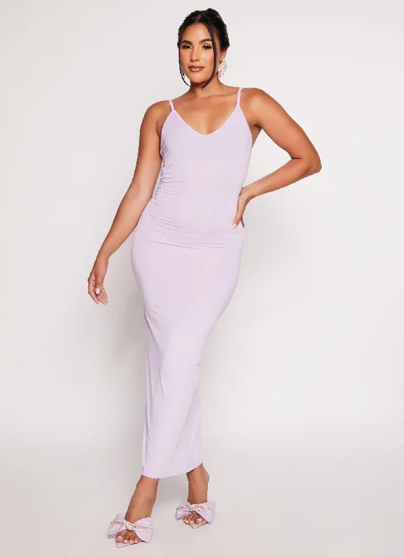 Daisy V Neck Bodycon Maxi Dress