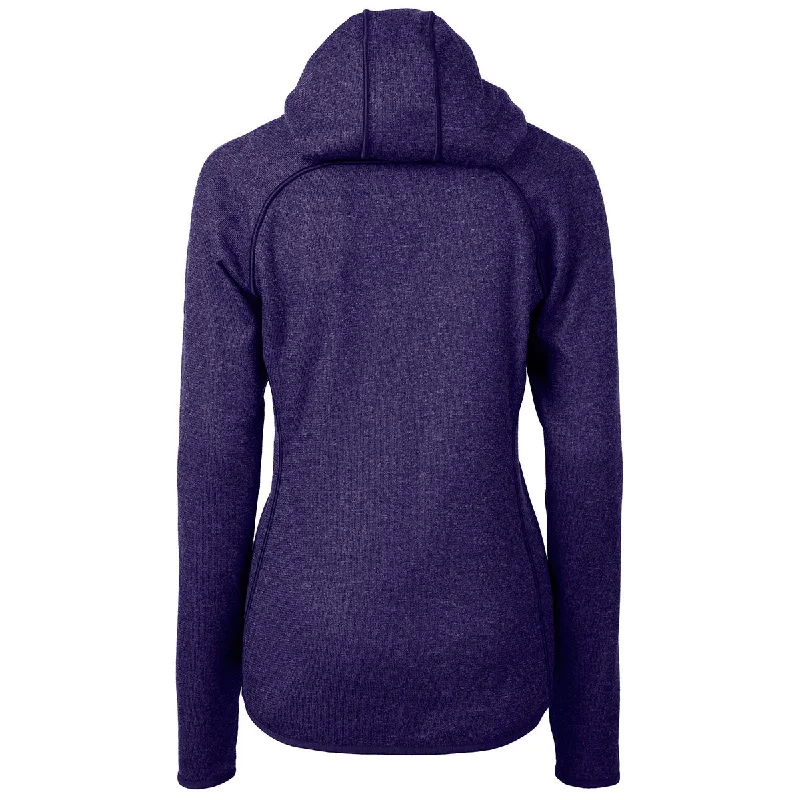 Cutter & Buck Women's College Purple Heather Mainsail Hooded Jacket