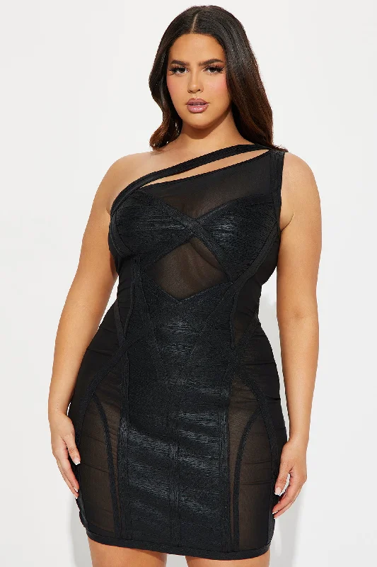 Lorena Bandage Mini Dress - Black