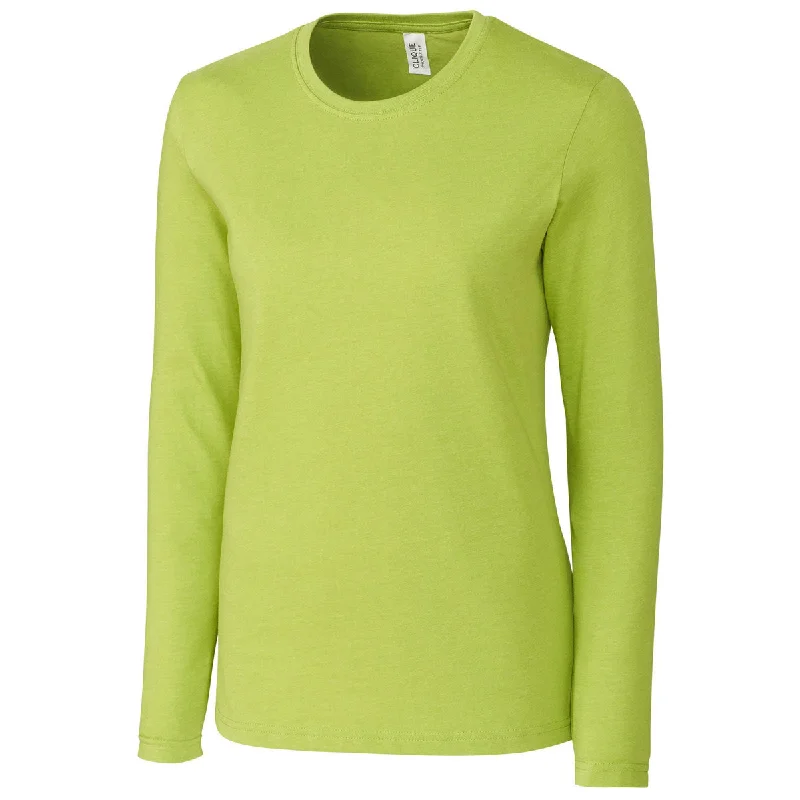 Clique Women's Light Green Heather Long Sleeve Phoenix Tee