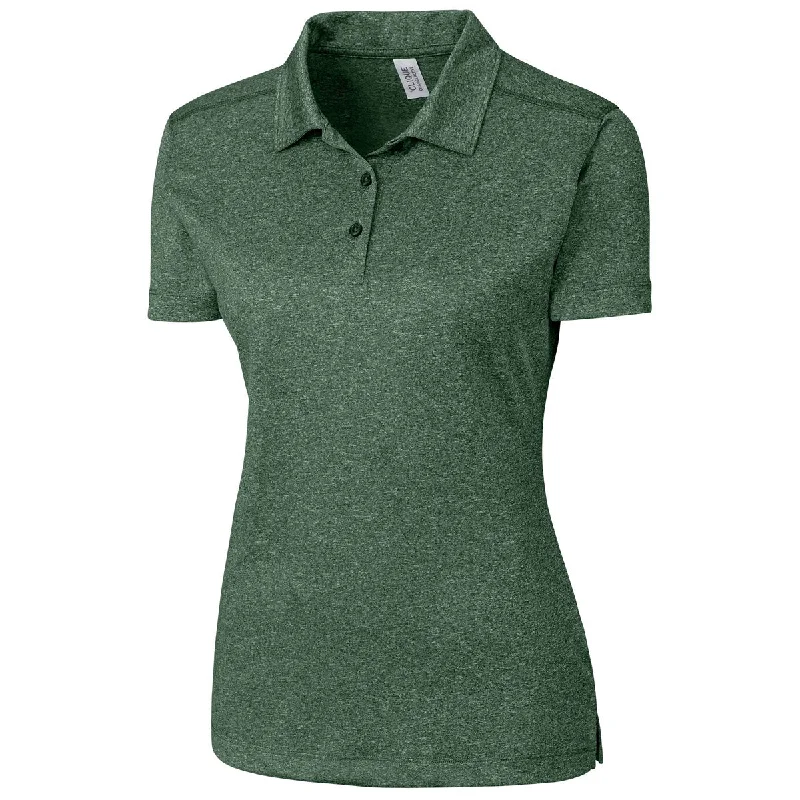 Clique Women's Bottle Green Heather Charge Active Short Sleeve Polo