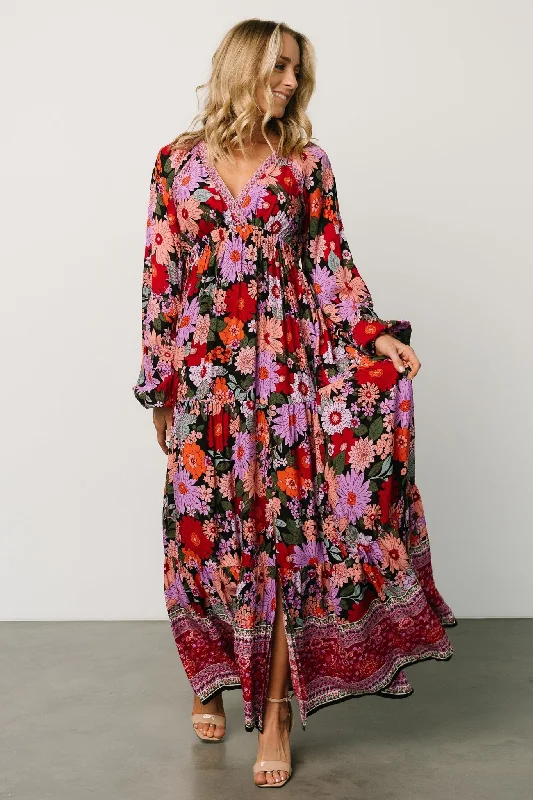 Malena Maxi Dress | Black Multi