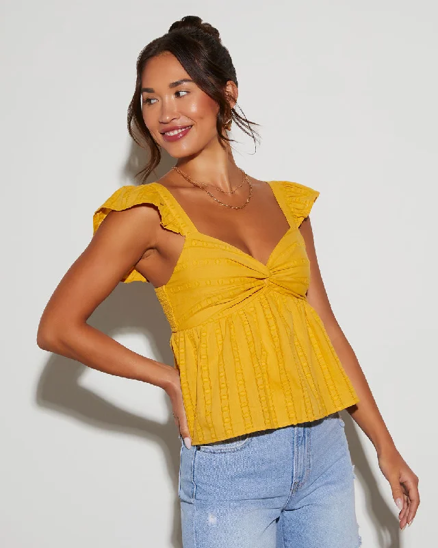 Meredith Cropped Short Sleeve Top