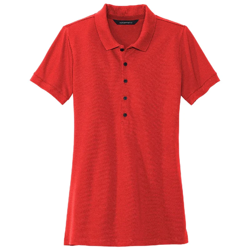 Mercer+Mettle Women's Apple Red Stretch Heavyweight Pique Polo