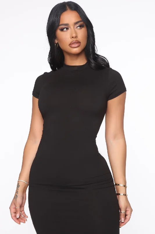 Needing Me Midi Dress - Black