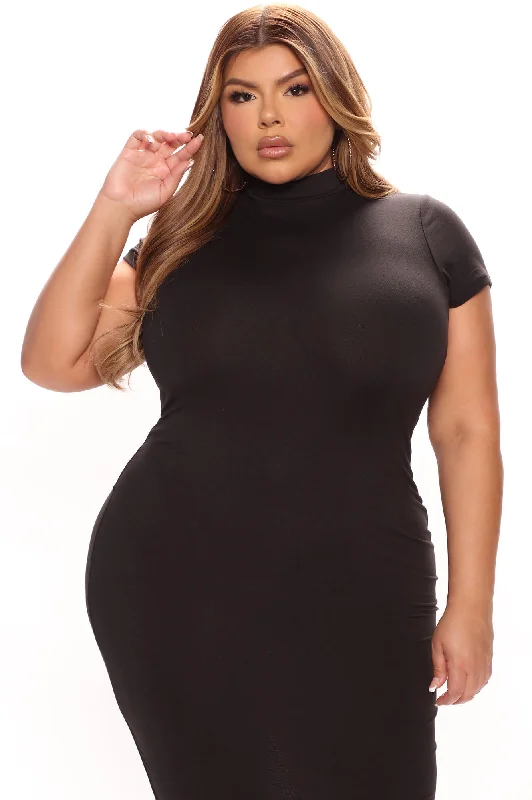 Needing Me Midi Dress - Black