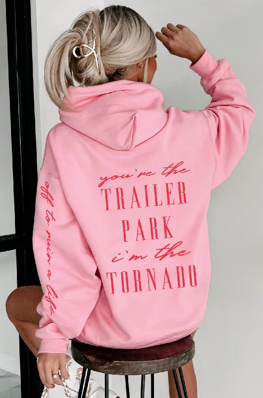 ""Off To Ruin A Life"" Double-Sided Graphic Hoodie (Candy Pink) - Print On Demand