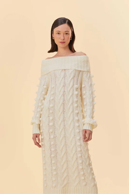 Off-White Braided Midi Sweater Dress