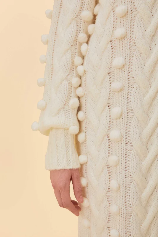 Off-White Braided Midi Sweater Dress