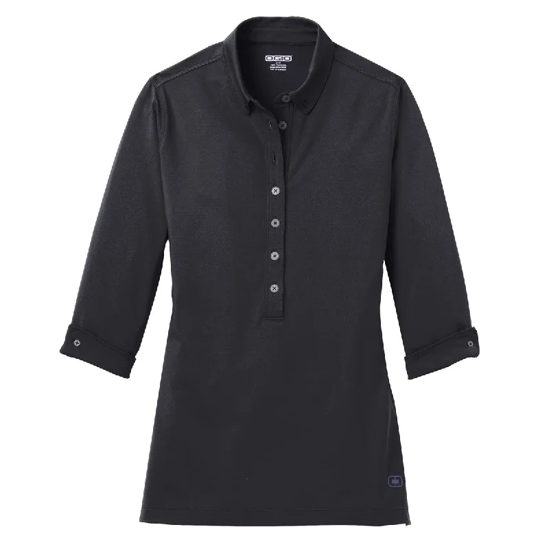 OGIO Women's Black Gauge Polo