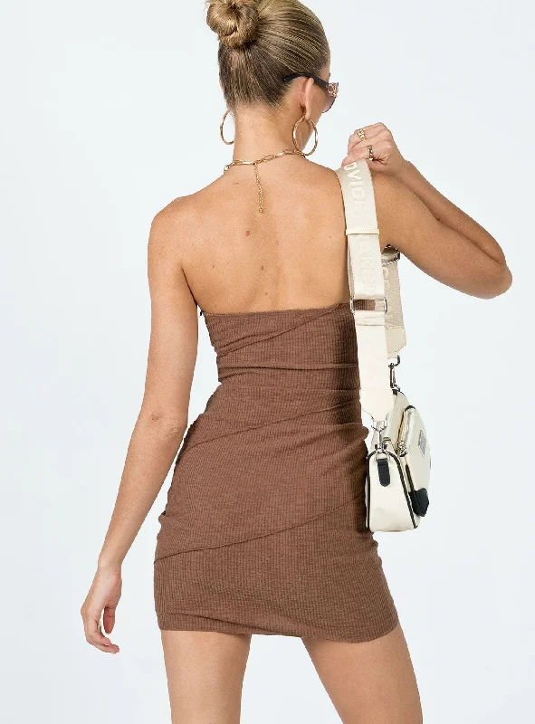 Oscar Mini Dress Brown