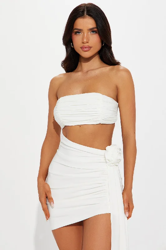 Paloma's in Paradise Draped Mini Dress - White