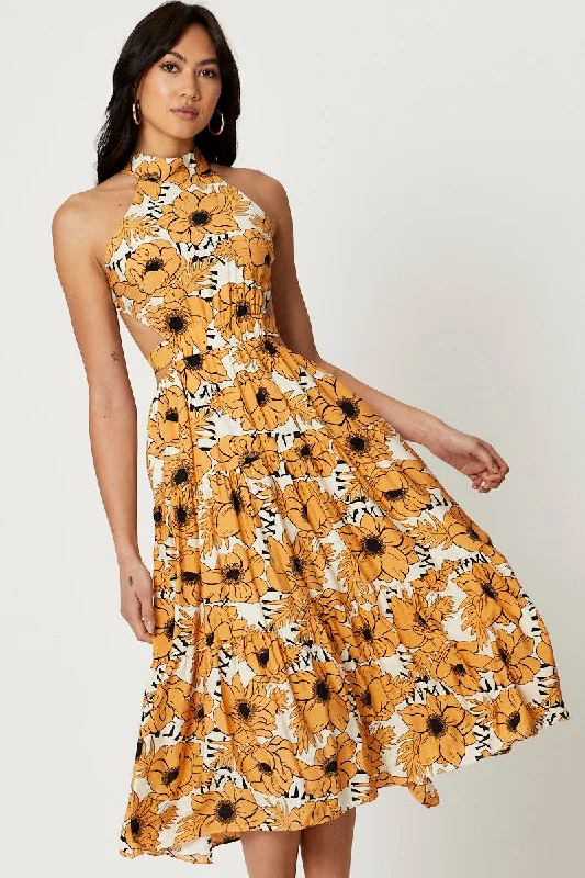 Print Midi Dress