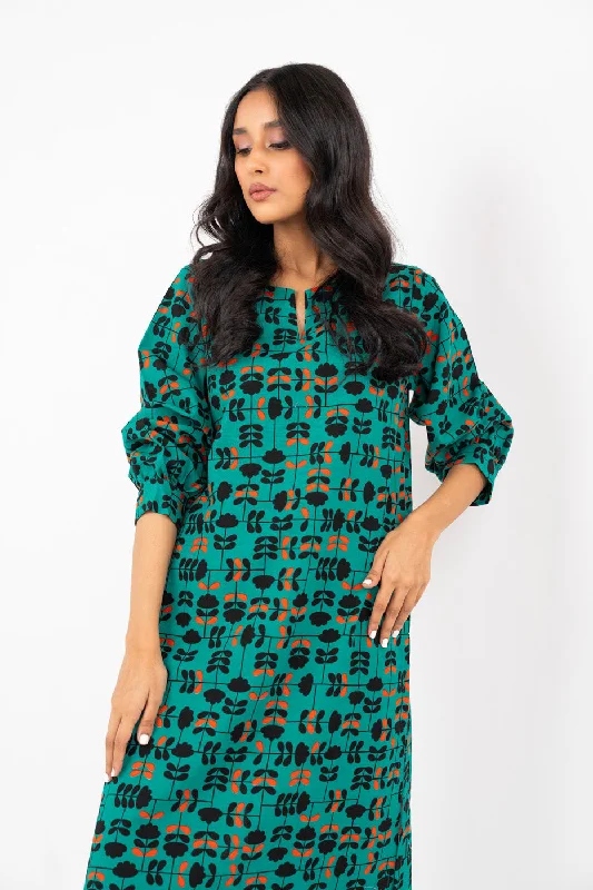 Printed Khaddar Shirt