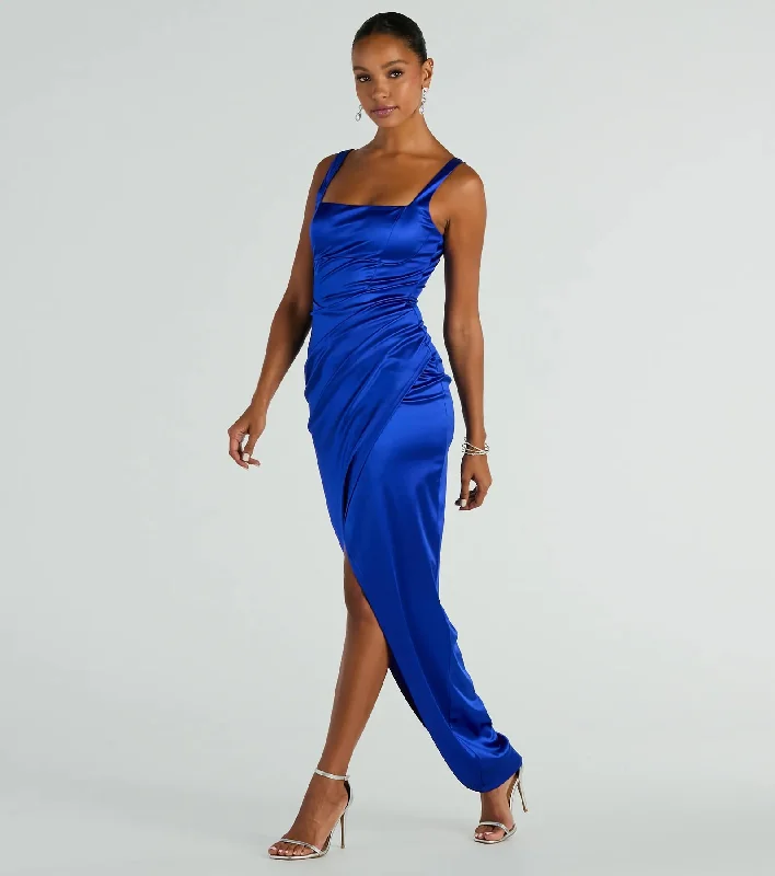 Rebecca Satin Slim-Fit Formal Dress