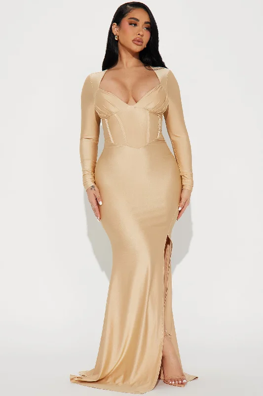 Royalty Maxi Dress - Gold