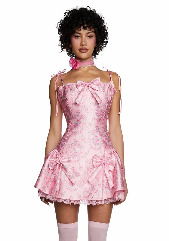 Scandal Sheet Taffeta Dress - Pink